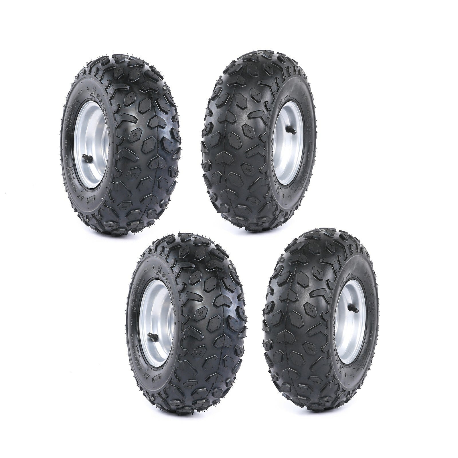 4-piece set of 145x70-6 tires and rims for all-terrain vehicles, four-wheel off-road vehicles, Taotao for Suzuki LT50 for mini bicycles.