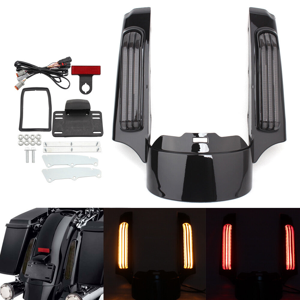 LED Rear Fender Fascia Running Brake Turn Light For Road King Ultra Limited 14+