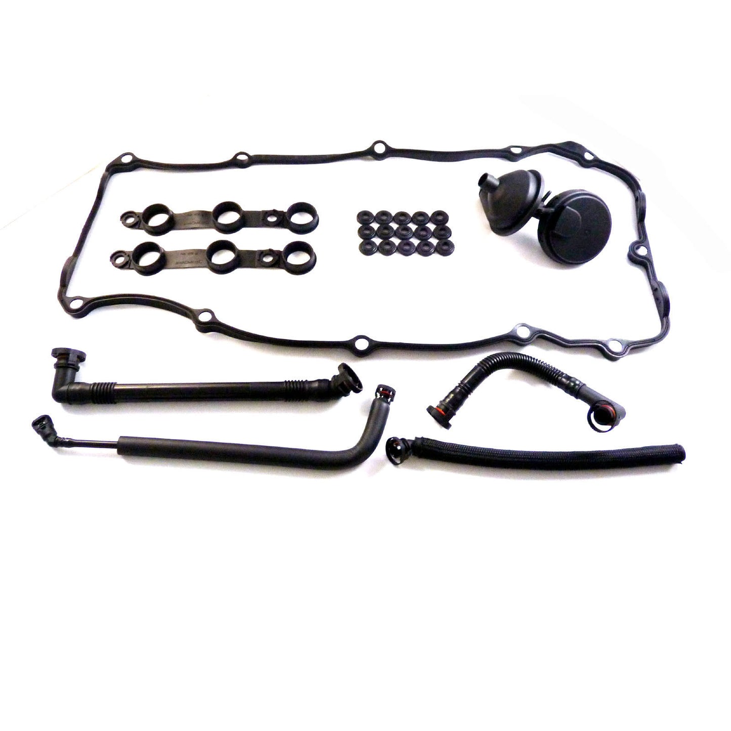 Crankcase ventilation valve + breather hose kit cover gasket for BMW E46 330Ci 325i X3