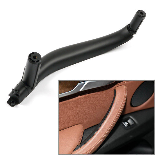 1pcs Inner Interior Door Pull Handle Trim Cover for BMW X5 X6 F15 F16 Black