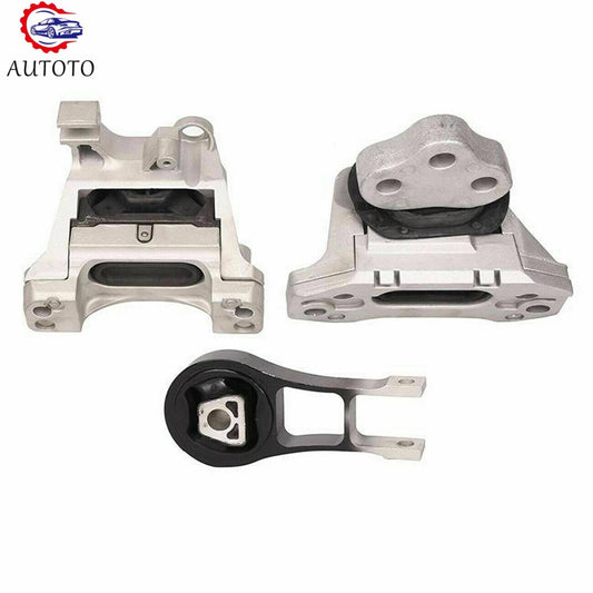 3PCS Complete Engine Motor  Transmission Mount Set Fits for Jeep Cherokee 14-19