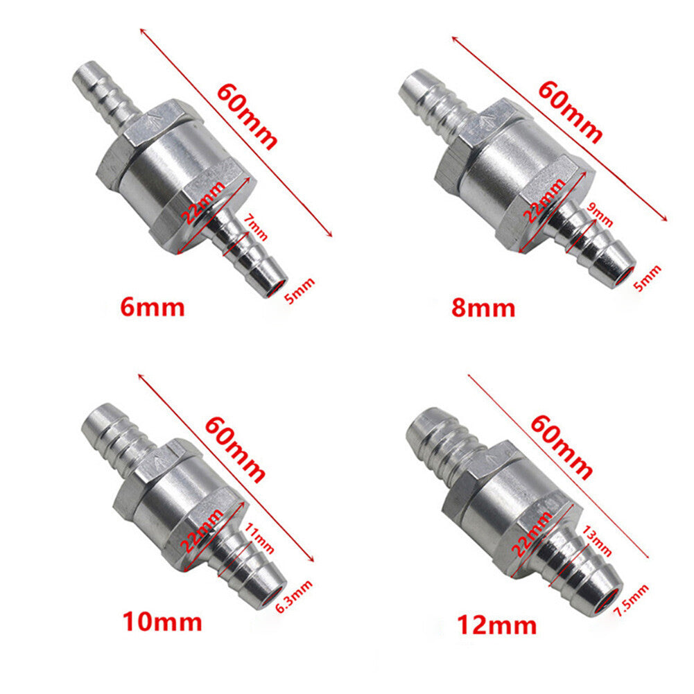 One Way Fuel Non Return Check Valve 4mm Gas Air Fuel Petrol Diesel Oil Vacuum