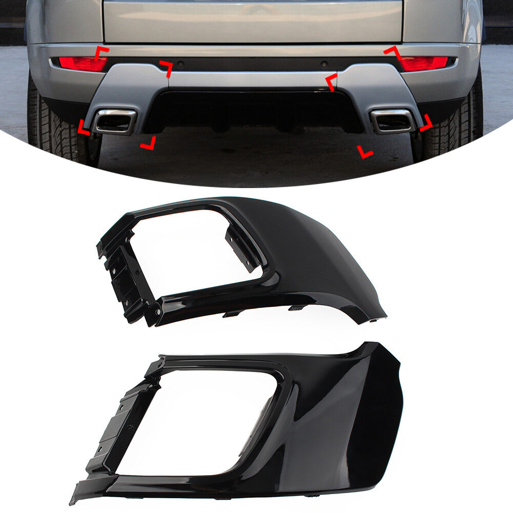 Bumper Tail Throat Exhaust Pipe Trim for Land Rover for Range Rover Evoque 2010-18