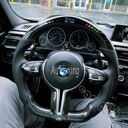 for BMW Carbon Fiber Led Steering Wheel for BMW M2 M3 M4 M5 M6 M7 X5 X6 F82 F10 F87