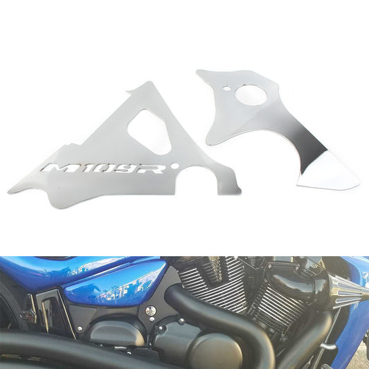 for Suzuki BOULEVARD M109R M1800R Chrome Engine Side Cover Frame Fillers Keyhole