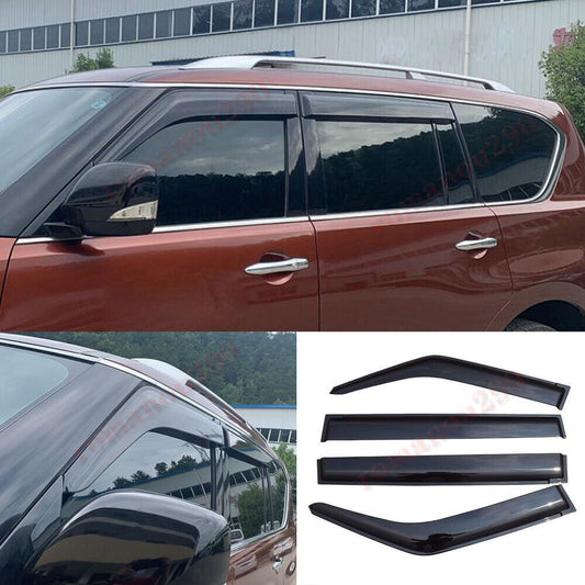 for Infiniti QX80 2014-2024 Smoke Window Wind Visors Rain Guard Vent Deflectors