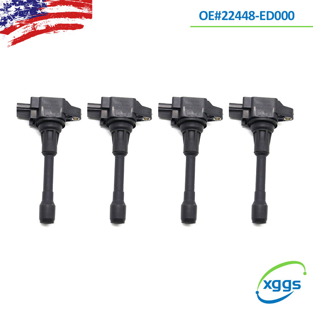 4PCS 22448-JA00C for Nissan Altima Cube Rogue Sentra Versa UF549 Ignition Coils
