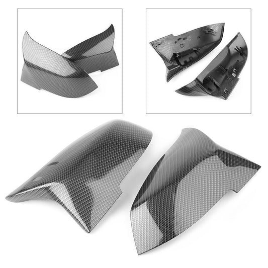 Side Rearview Mirror Cover Trim ABS Carbon Fiber for BMW F20 F21 F30 F31 F32 E84