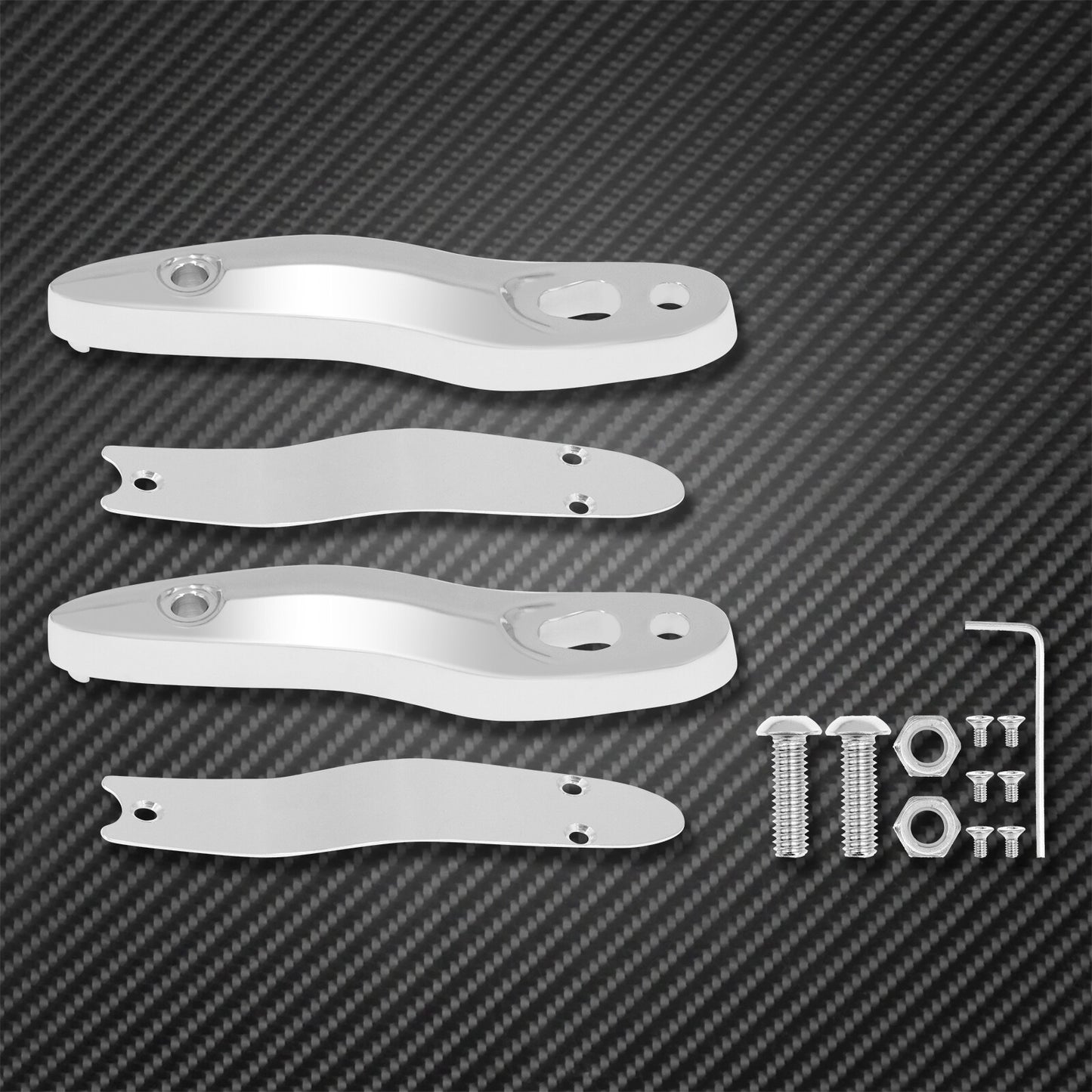 Chrome Rear Turn Signal License Plate Relocation Extension Kit Fit For Softail