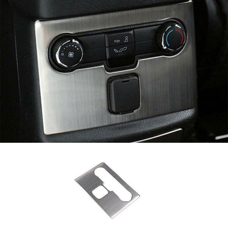 Back Row Console AC Switch Panel Trim for Ford Explorer 2016-19 Silver Titanium