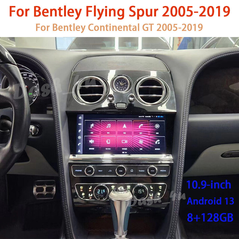 for Bentley GT 2005-2019 Android 13 Car Radio 10.9 Screen GPS Navi