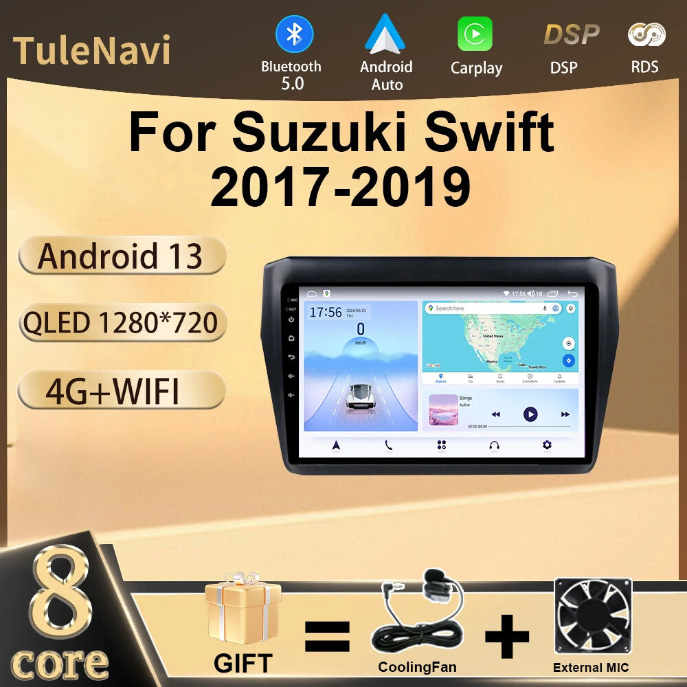 for SUZUKI Swift5 for Swift 5 2017-2019 CarPlay Car Radio Stereo GPS Player Screen