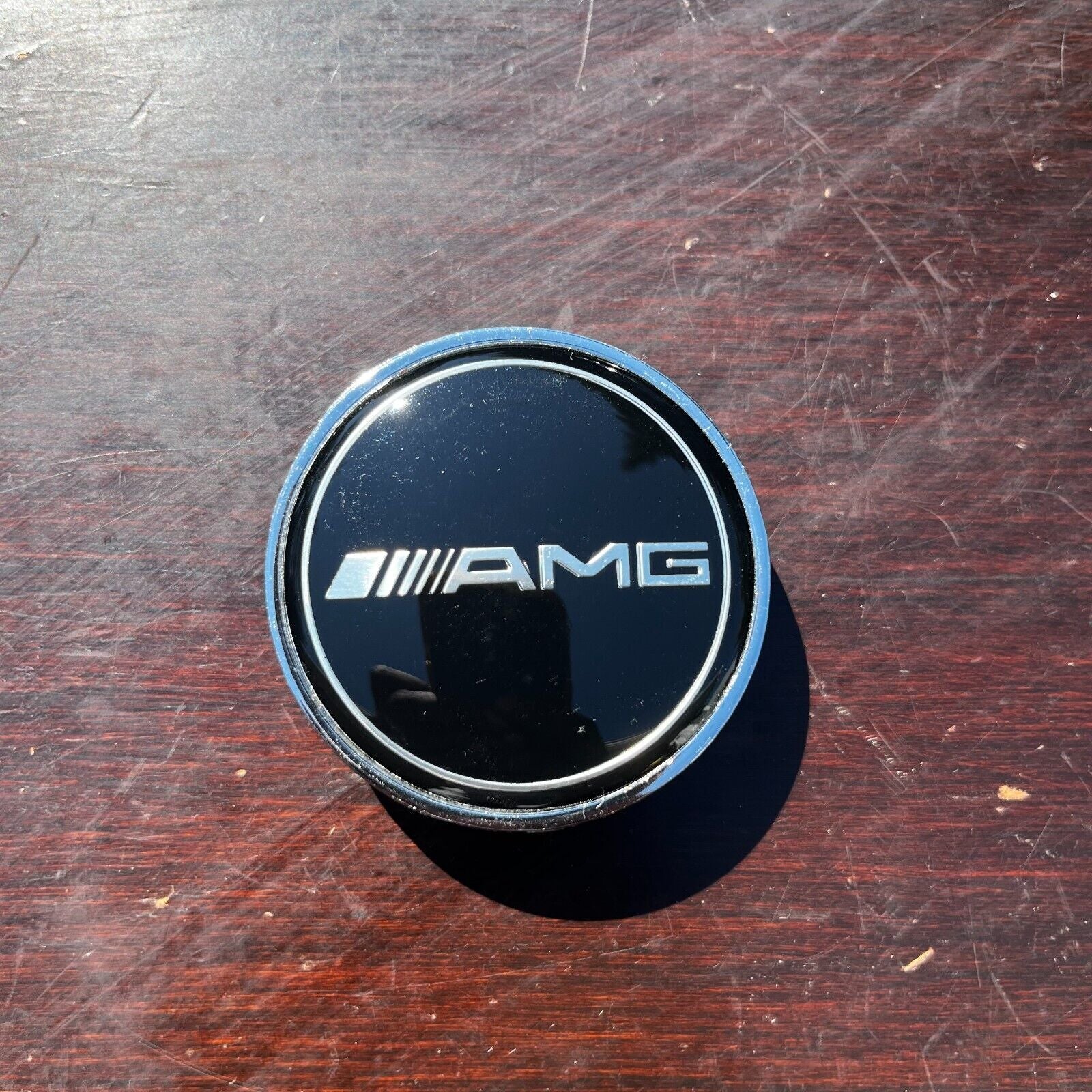 Black AMG front grille badge for Mercedes C-Class C300 C400 C43 C63 S63 1 piece 57 mm