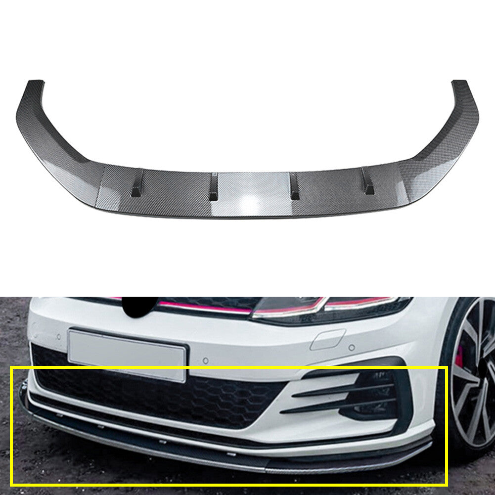 for VW for Golf MK7.5 R Rline 2017-2019 2018 Front Bumper Spoiler Splitter Lip