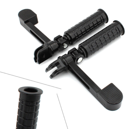 Black Foot Pegs Heel Support Heel Foot Rest Pegs Set for Harley Softtail