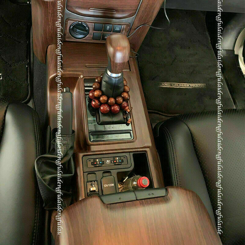 Peach Wood Grain Inner Gear Shift Box Panel Cover Trim for Toyota Prado 2018-21