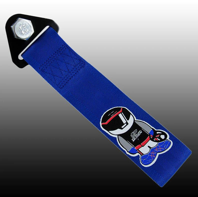 Car tow hitch, front boot, rear trunk, bumper, tow hook, blue, suitable for Toyota Mugen.
