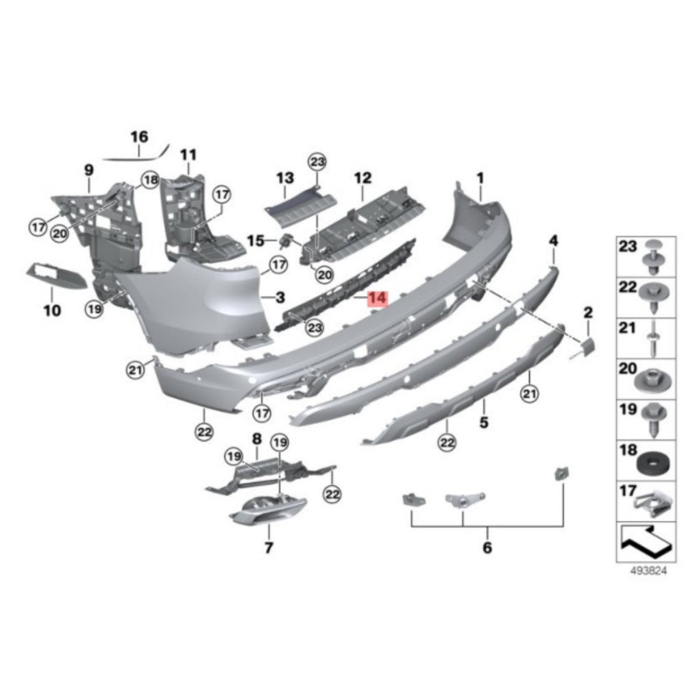 Reinforcement Part for BMW X5 G05 19-23
