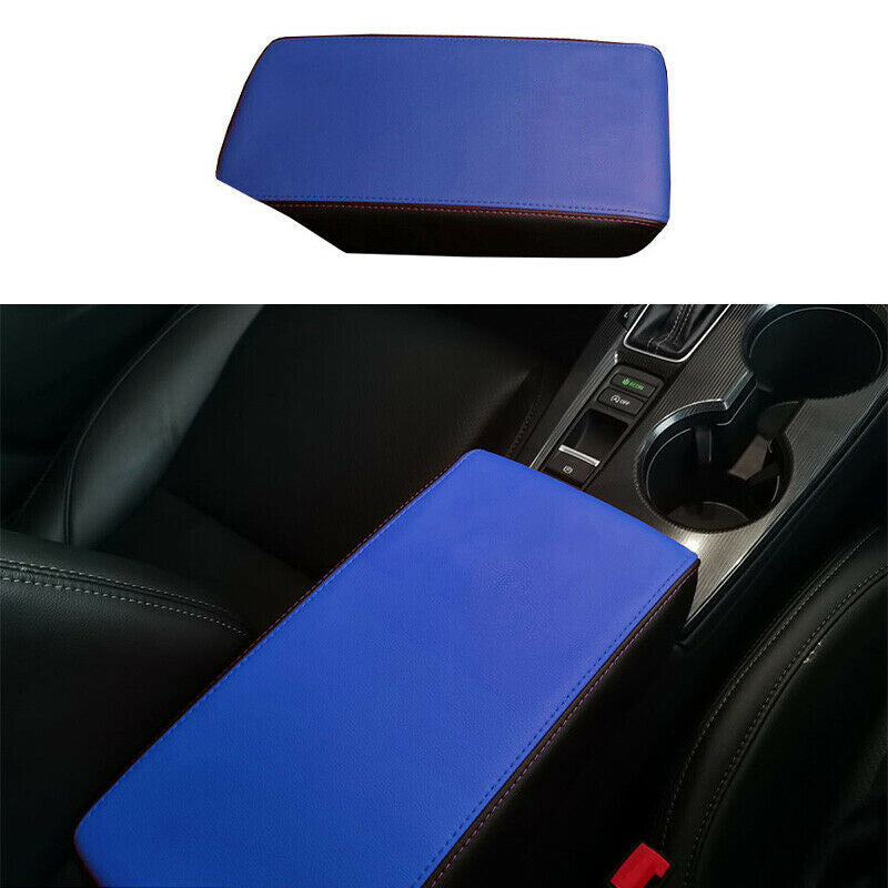 for Honda for Civic 11th 2022-23 Blue Leather Console Armrest Box Cover Holster Trim