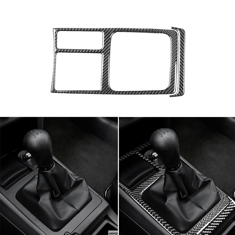 for Mitsubishi Lancer Carbon Fiber Gear Shift Manual Gearbox Cover Trim Type B