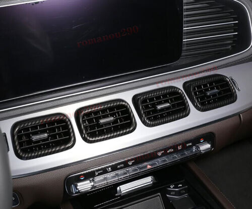 for Benz GLE GLS 2020-2022 Carbon Fiber Car Central Console Air Outlet Vent Trim
