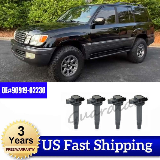 4PCS Ignition Coil 90919-02230 for LEXUS GS430 GX470 LS430 for TOYOTA TUNDRA SEQUOIA