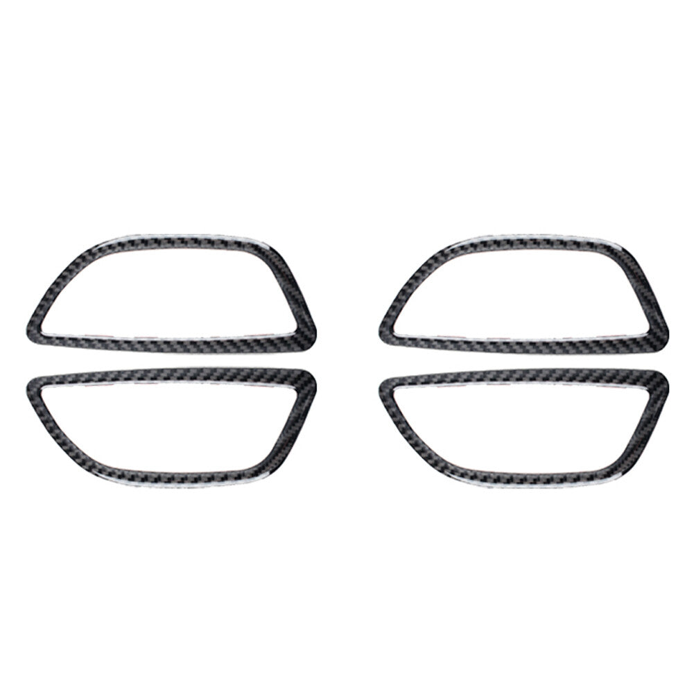 Carbon Fiber Inner Door Handles Frame Cover Trim for BMW F10 5 Series 2011-2017