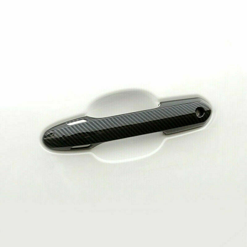 for Toyota RAV4 2019-2023 Carbon Textured Door Handles Cover Trim W/ for Smart Hole