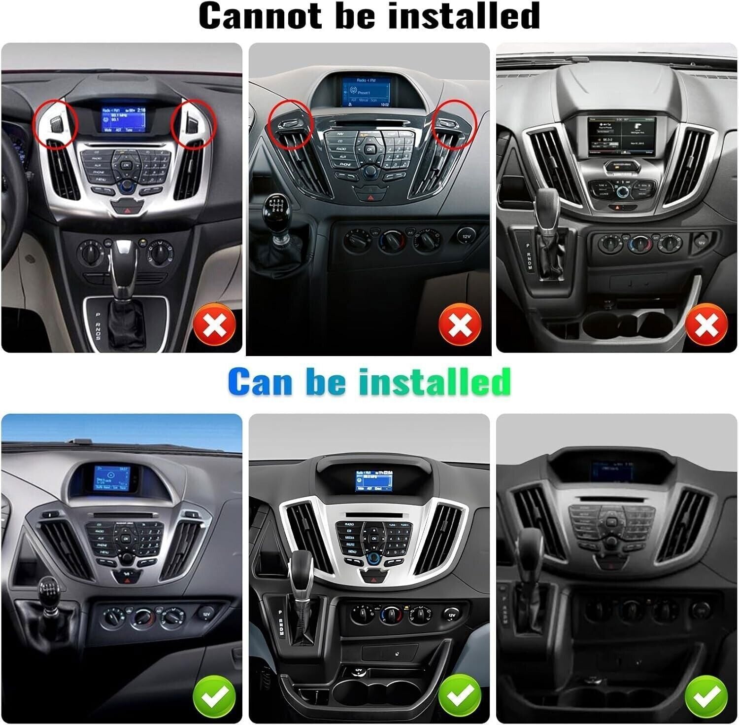 Compatible with 2015-2019 for Ford Transit 150 250 350, Android 13, CarPlay, Car Stereo Radio, GPS