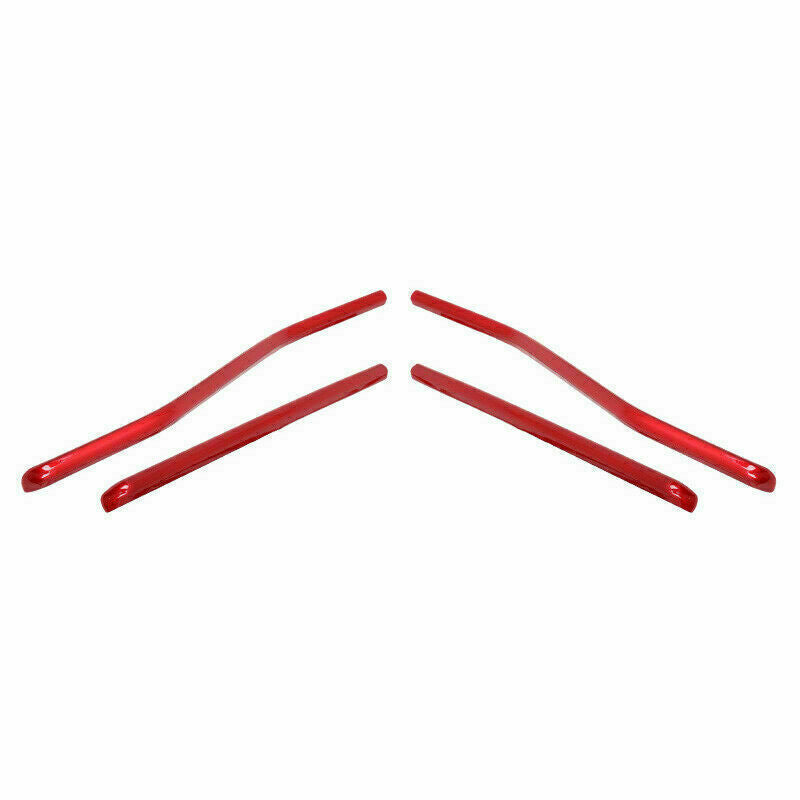 Glossy Red Door Window Lift Switch Strips Trim for Toyota Highlander 2020-2023