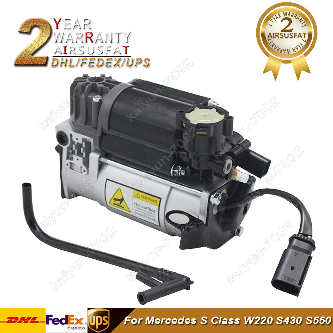 AIR SUSPENSION COMPRESSOR PUMP AIRMATIC W/PIPE for MERCEDES W220 W219 W211