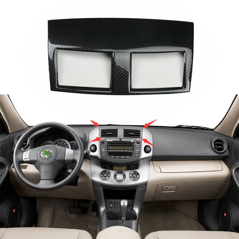 car Carbon Fiber Central Console Air Outlet Vent Trim For AUTO for Toyota RAV4 06-12