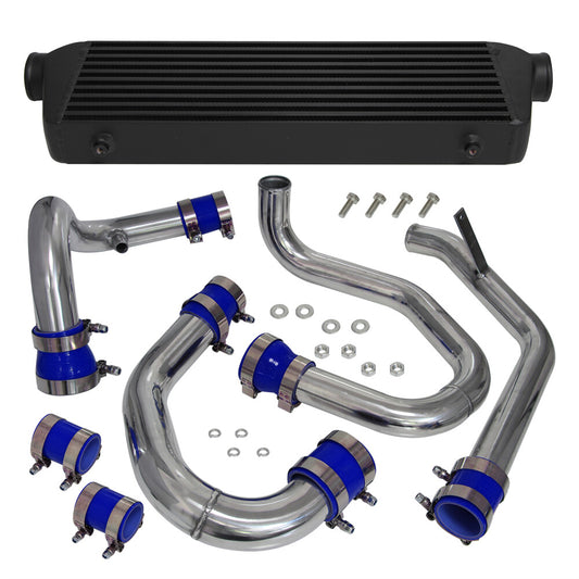 Front Mount Intercooler + Piping Kit Fits 98-05 for VW for JETTA for Golf GTI 1.8T Blue
