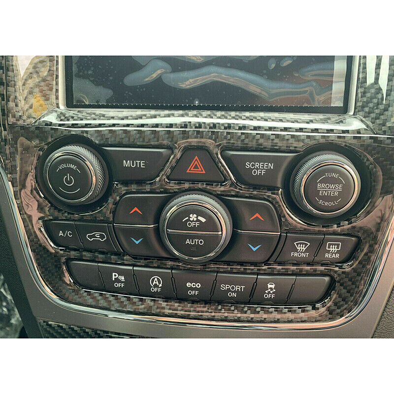 Soft Carbon Fiber GPS Navigation Decor Cover for Jeep Grand Cherokee 2014-2020