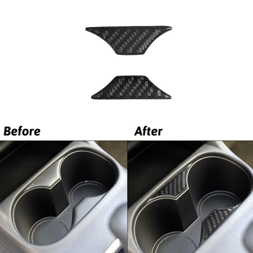 Carbon Fiber Center Cup Holder Frame Trim for Mitsubishi Outlander 2014-2016