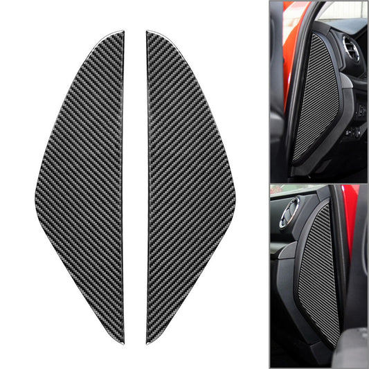 Door Anti-collision Cushion Cover Carbon Fiber Fit for Toyota Tundra 2014-2021 Black