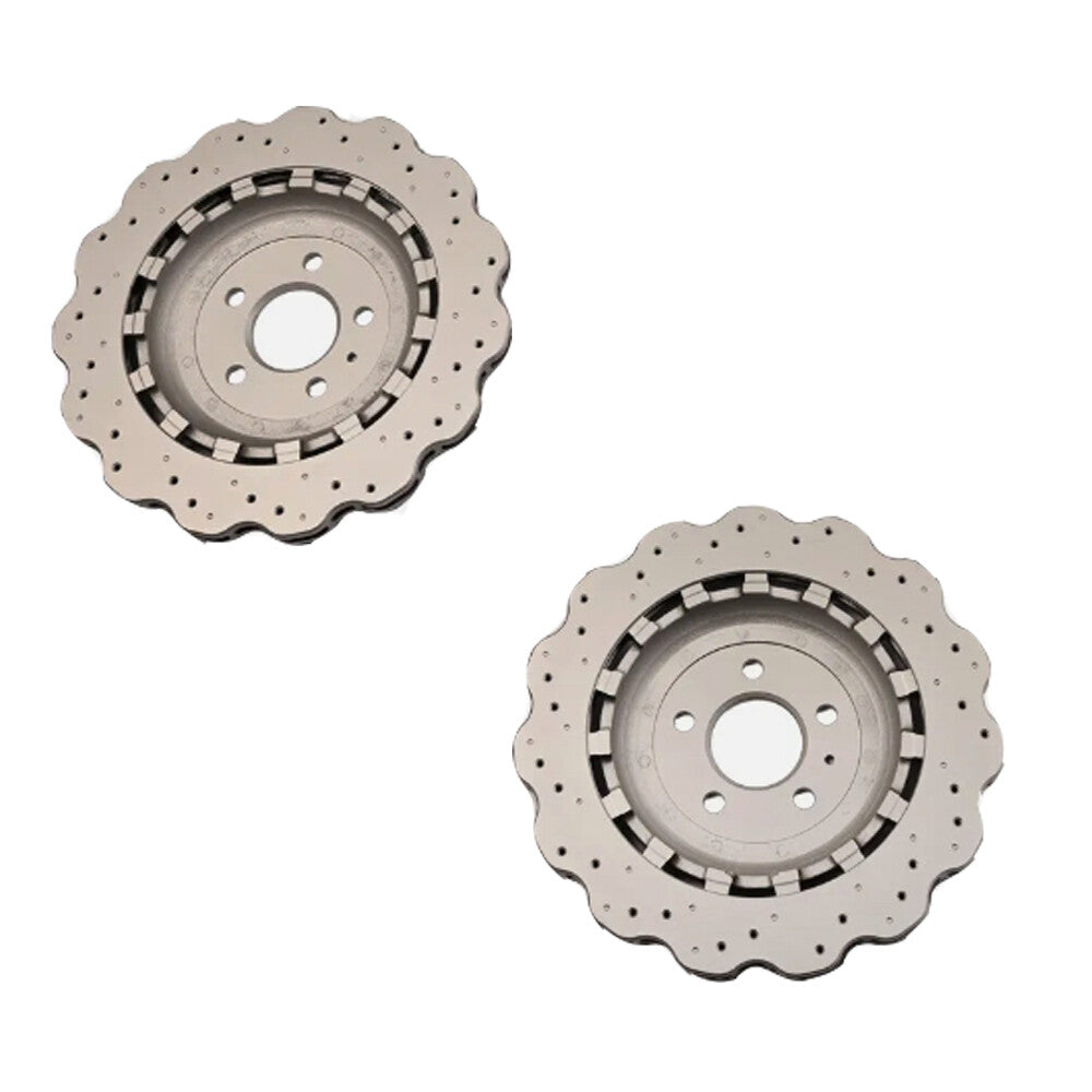 PAIR REAR Brake Rotors 4G8615601E for Audi RS7 4.0L V8 2014-2016