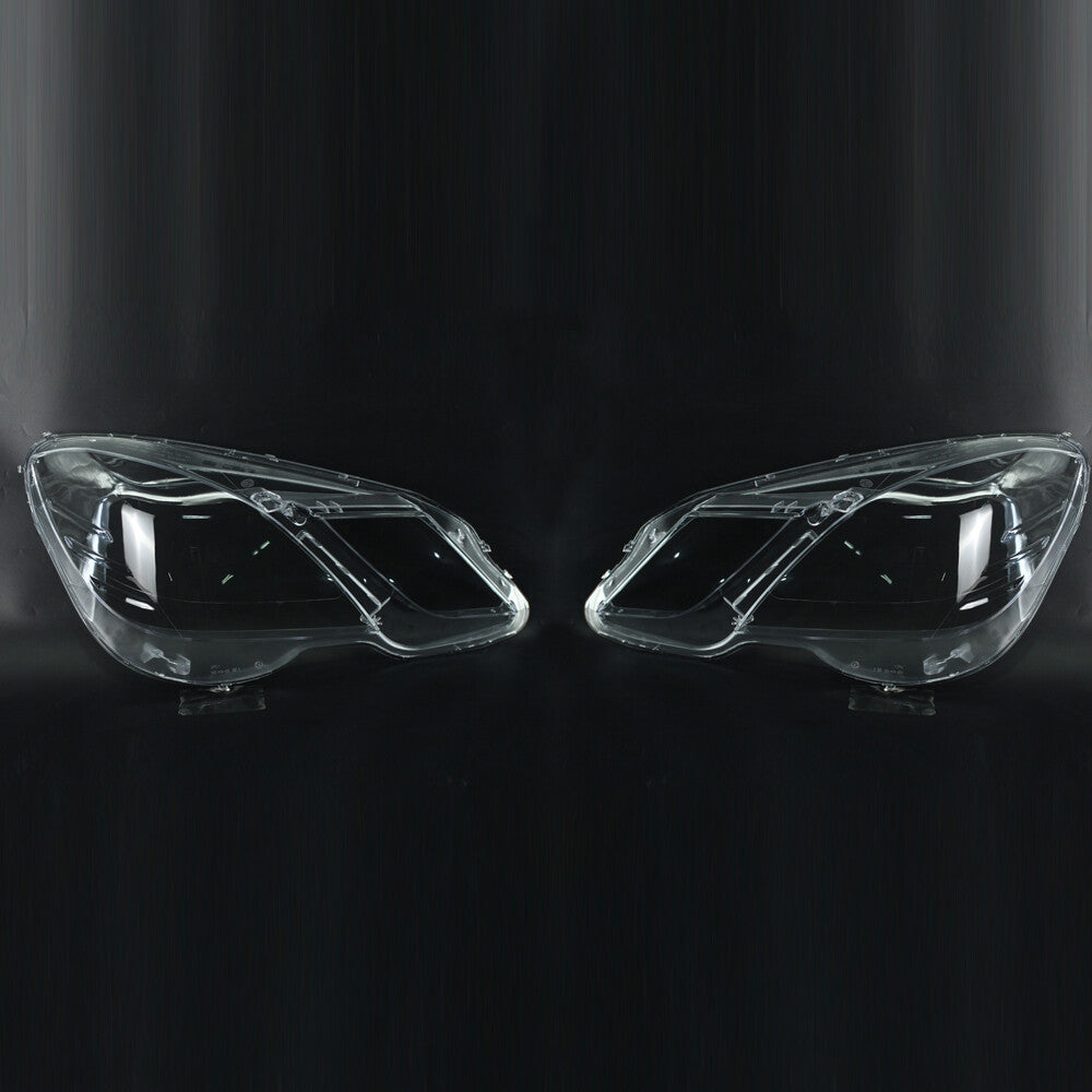Transparent headlight lens covers for left and right sides, suitable for 2009-2012 for Mercedes-Benz E-Class W212.