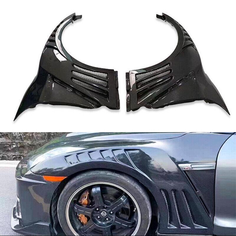 Mudguard replacement parts for Nissan GT-R R35 2008 - 2020, carbon fiber front trim 2x