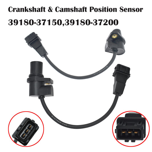 2x Crankshaft/Camshaft Position Sensor for Hyundai Sonata Santa Fe for Kia Sportage