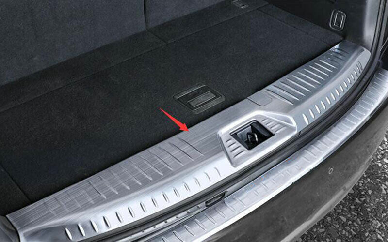 for Nissan Armada 2017-20 Inner Rear Bumper Protector Sill Plate Silver Steel 1X