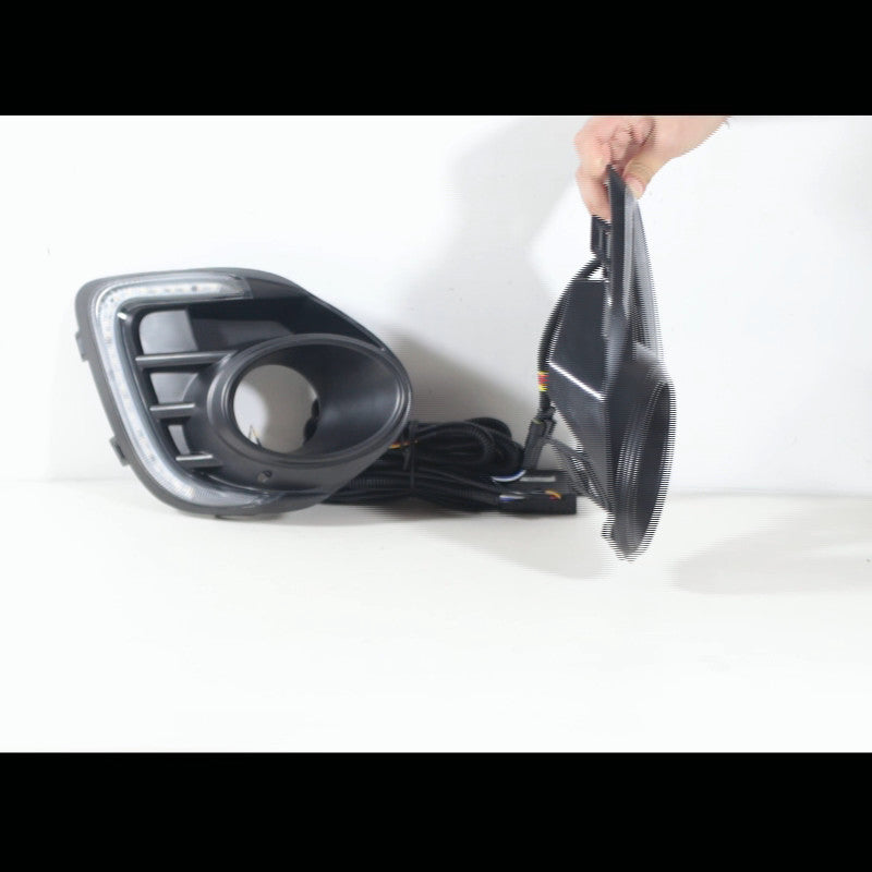 A pair of LED daytime running lights and fog lights are suitable for Mitsubishi Lancer 2016-2018.