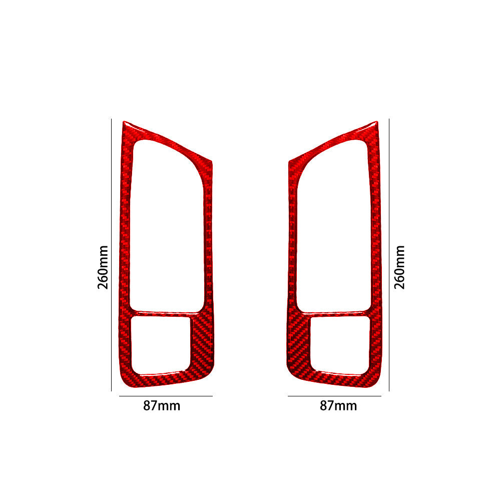 Red Carbon Fiber Front Door Handle Frame for Land Rover Discovery Sport 2015-19