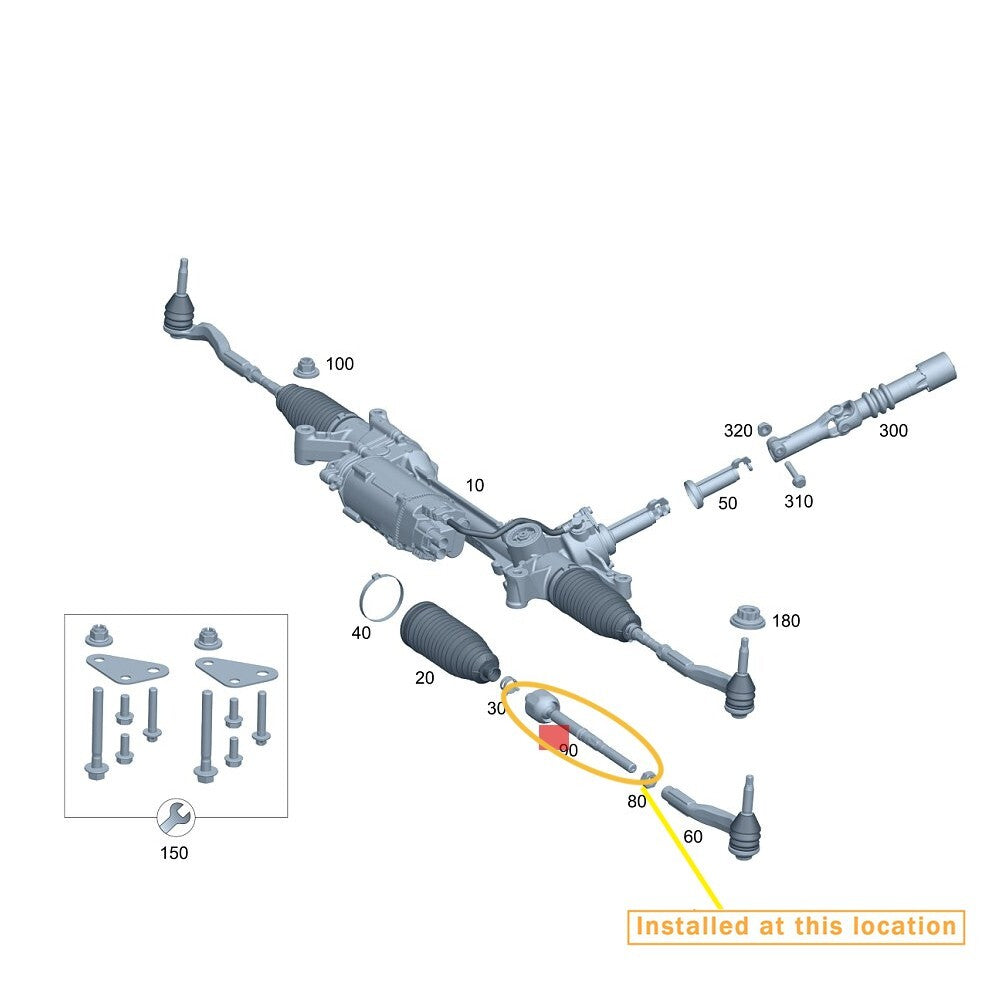 Equipment Manufacturer  for Mercedes-Benz CE AMG Inner Clamp Ball Joint: 2054600405