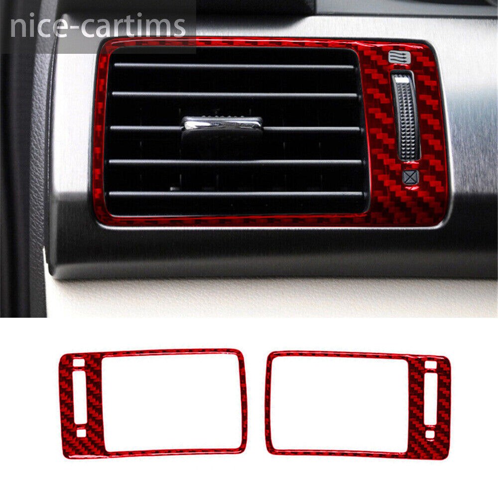 Red Carbon Fiber Side Air Vent Outlet Panel Cover Fit for Honda Accord 2013-2017