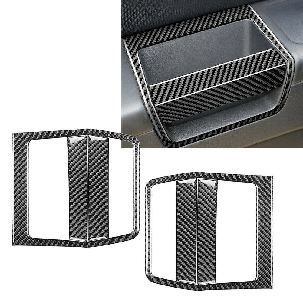 for Dodge for Challenger 08-14 6x Carbon Fiber Interior Door Pusher Panel Cover Trim