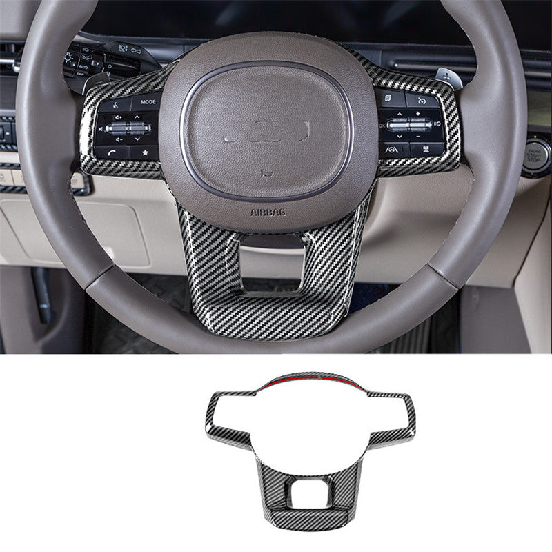 for Kia Sorento 2021-2023 Carbon Fiber Car Steering Wheel Frame Trim Decor Cover
