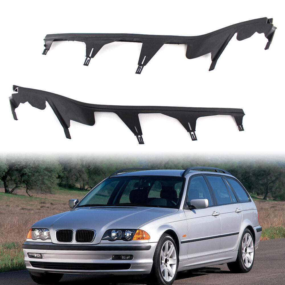Pair Upper Headlight Lamp Cover Strip Trim for BMW 3 Series E46 4 Door 1998-2001