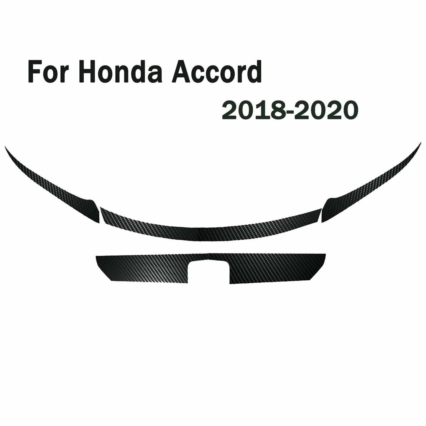 for Honda Accord 2018-21 Front Bumper Grille Chrome Delete Carbon Fiber Sticker