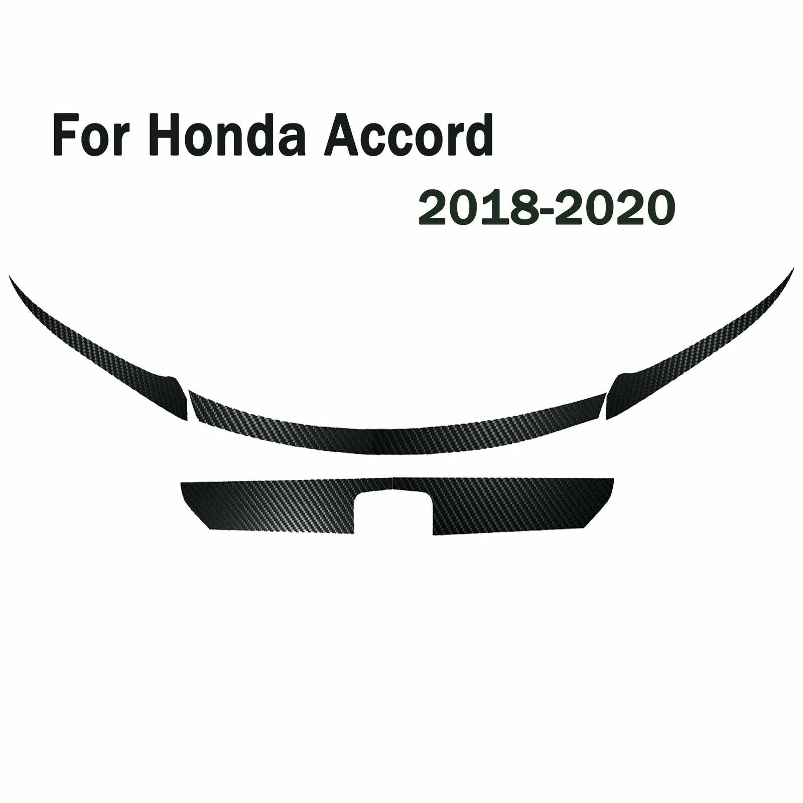 for Honda Accord 2018-21 Front Bumper Grille Chrome Delete Carbon Fiber Sticker